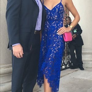 Blue Lulu’s One Wish Lace Midi